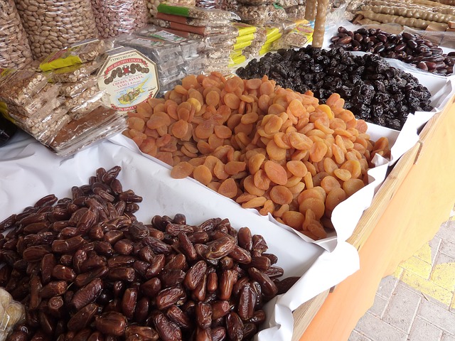 dried Medjool dates in a supermarket